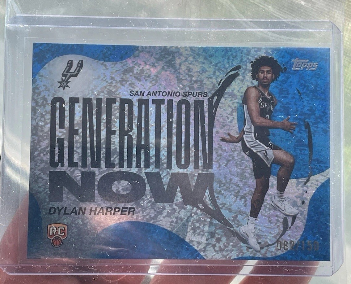 2025-26 Topps Basketball Dylan Harper Generation Now Blue Shimmer /150 RC Spurs