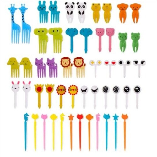 Random Color Fruit Fork Mini Size Food Pick Toothpick  Cake Decorating - Picture 9 of 19