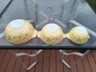 Pyrex Vintage "Shenandoah" Nesting Mixing Bowl Set Of 3  401, 402, 403