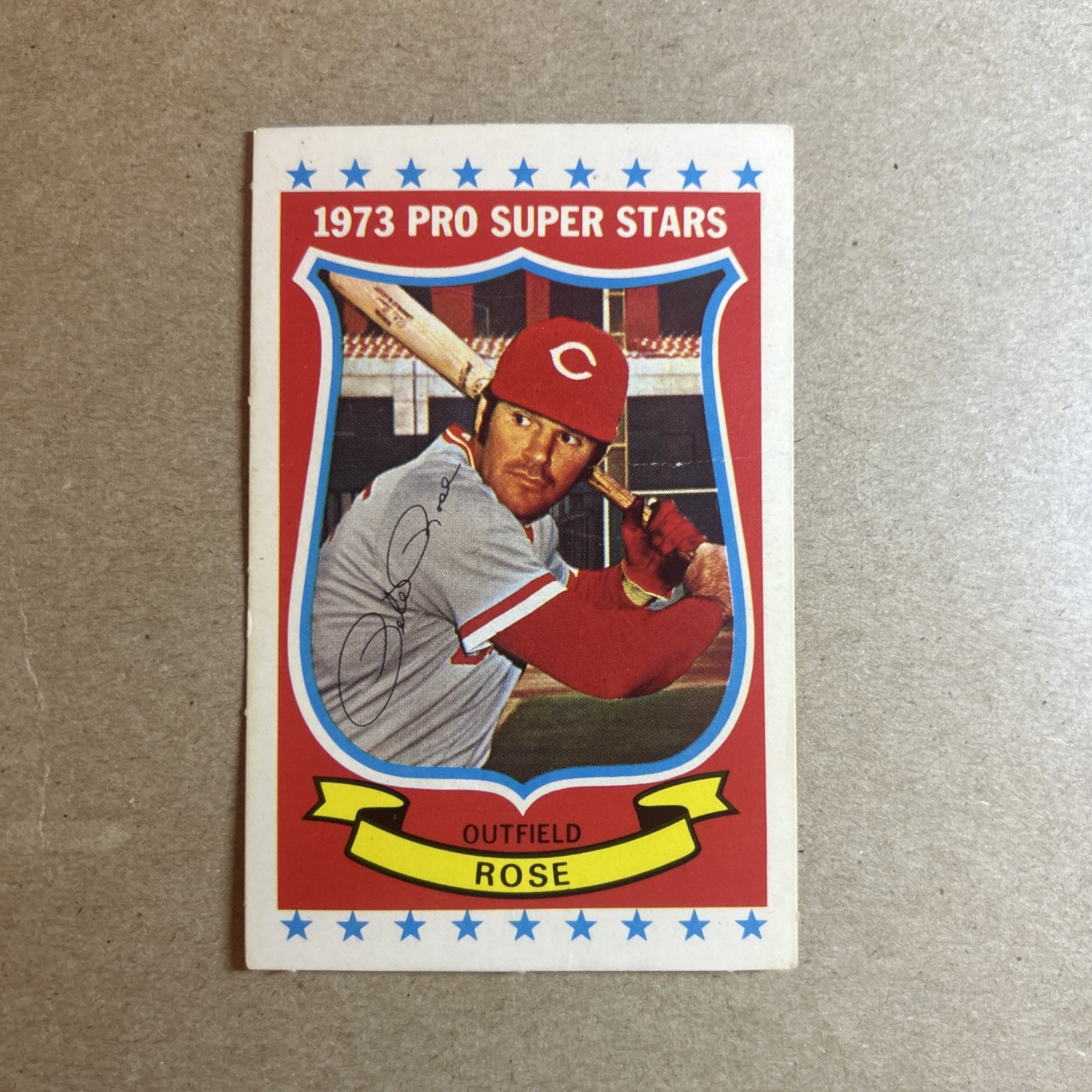 1973 Kellogg’s Pro Super Stars Baseball Pete Rose Cincinnati Reds Card #6
