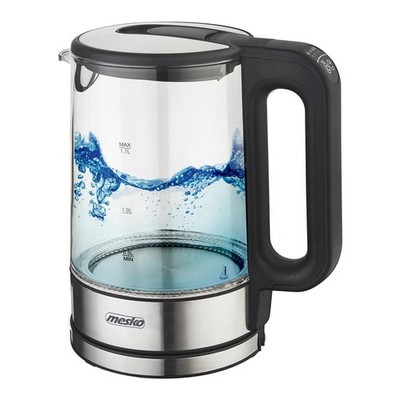 Mesko MS 1301B Glas Wasserkocher 1,7L mit Temperatureinstellung LED Beleuchtung