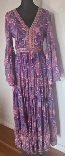 Spell & The Gypsy Bianca Purple Wisteria Gown Flared Sleeves Maxi Dress S👇check - Picture 5 of 24