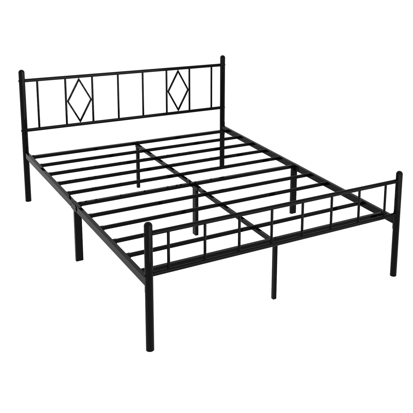 14 Inch Queen Size Bed Frames with Headboard/Footboard, Under Bed Storage, St...