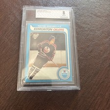 Wayne Gretzky 1979 Topps Rookie Card BVG 8 Excellent Card NM-MT. rookie card picture