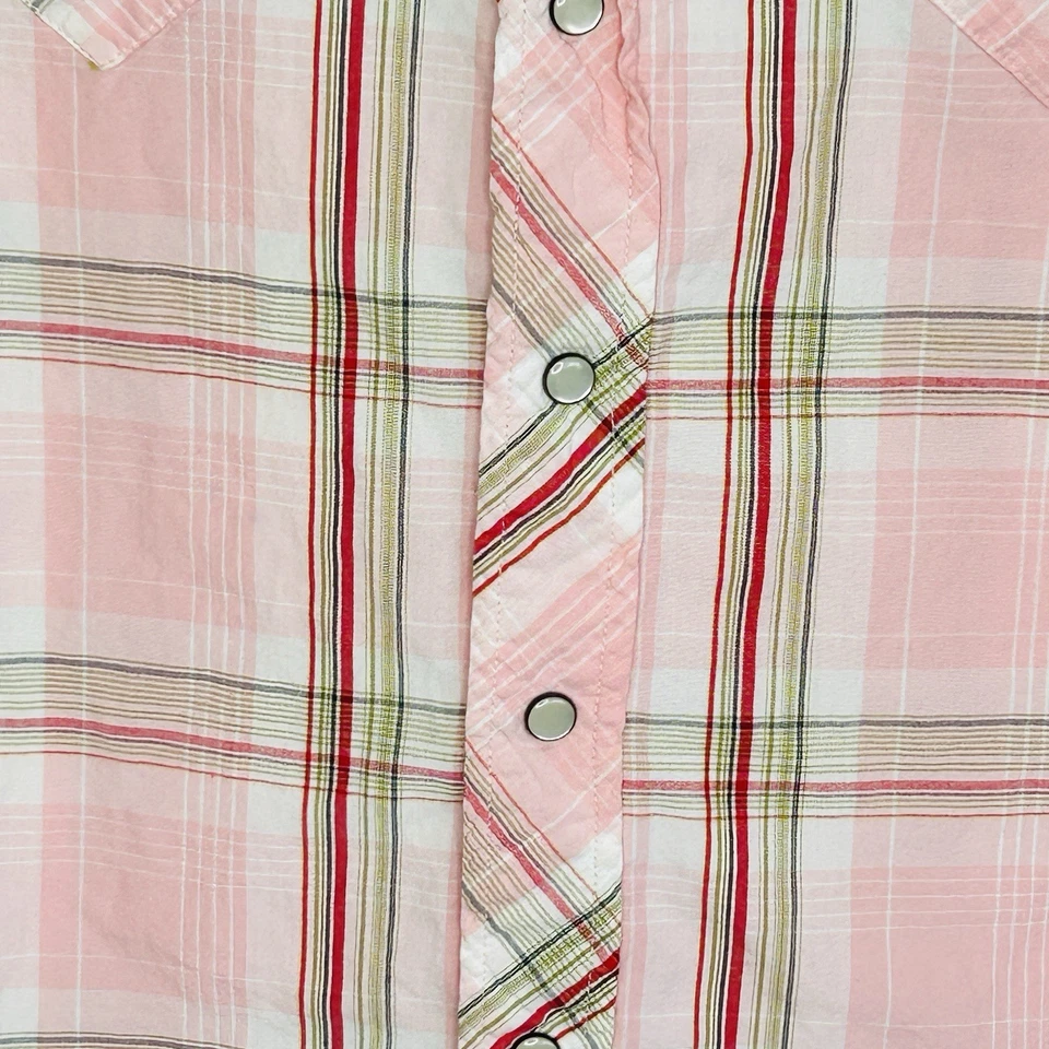 Camisa Western American Living Cuadros Pequeña Perla A Presión Rodeo Vaquera Indie Y2k Foto 4 de 4