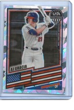 2026 Panini Stars & Stripes Prizm AJ Gracia RC SSP Cracked Ice /25 #1/25 1st One