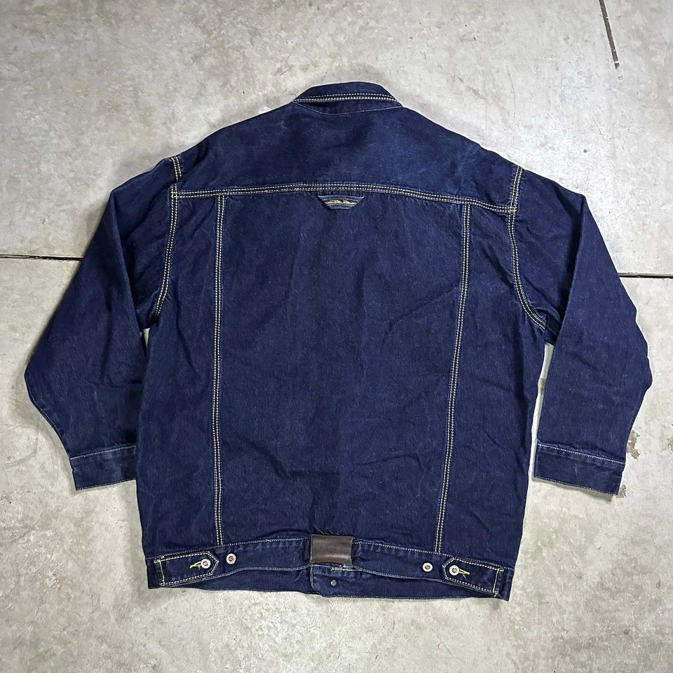 Conjunto de Jaqueta Jeans Vintage Pelle Pelle Jeans Tamanho XL Y2K Hip Hop Rap  - Imagem 3 de 4