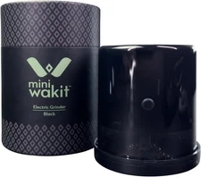 Mini Wakit Grinder (Black) – Rechargeable Electric Herb with Black 