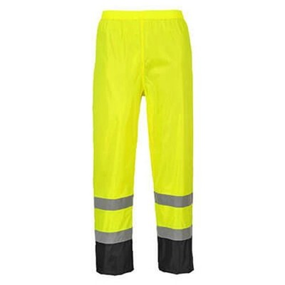 H444YBR5XL Portwest Hi-Vis Classic Contrast Rain Pants Yellow/Black 5X-Large NEW
