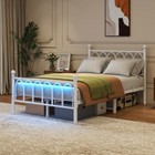 Metallbett Bettgestell Einzelbett/Doppelbett Gästebett Bettrahmen mit Lattenrost