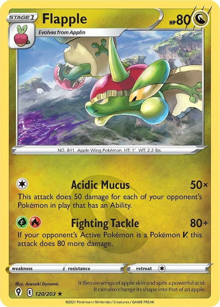Pokemon Flapple [SWSH07 - 120/203] Rare LP A-0011