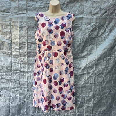 Betty & Co Pink Polka Dot Sleeveless Lined Sheath Dress UK 14 New R.R.P £115