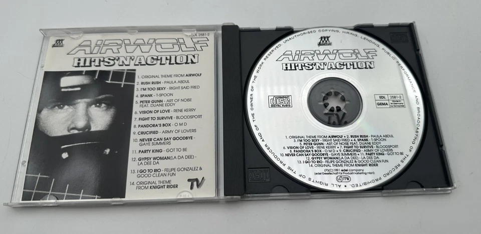 Airwolf HitsNAction CD Titelsong Serie Kult Soundtrack 1991 Musik - Bild 3 von 4