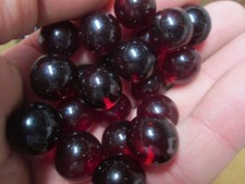 MARBLE LOT 2 POUNDS OF 5/8" or- CRANBERRY / WINE CHAMPION MARBLES