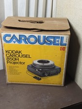 Kodak Carousel 850H Projector Clean w/ original box,papers w/Remote  140/Tray