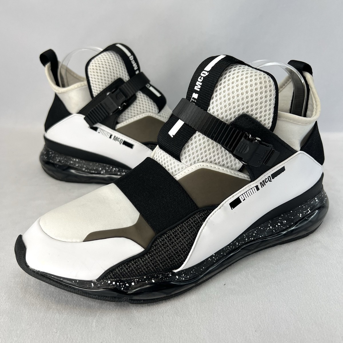 Size 10.5 - PUMA Alexander McQueen x Cell Mid White Black | eBay