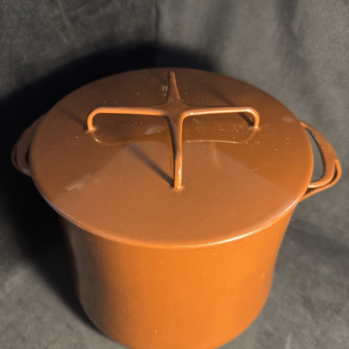 Vintage MCM Brown Trivet Top Dansk Kobenstyle Stock Pot France IQH