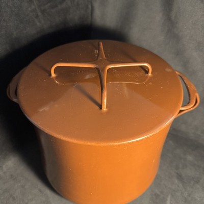 Vintage MCM Brown Trivet Top Dansk Kobenstyle Stock Pot France IQH