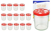 15 SturzgläSer 350Ml Rot Weiß Gepunktet MarmeladengläSer EinmachgläSer Glas