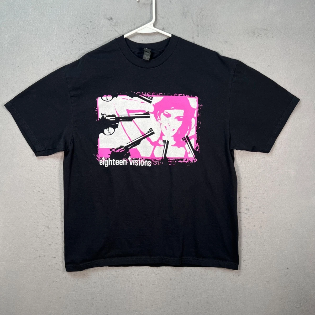 EIGHTEEN VISIONS Tシャツ XL Eighteen Visions Graphic Hardcore Punk T-Shirt Black Mens Size
