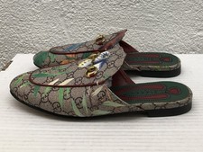 Gucci GG Supreme Bloom Canvas Tian Princetown Mule Loafer EU 39 US 9 L179