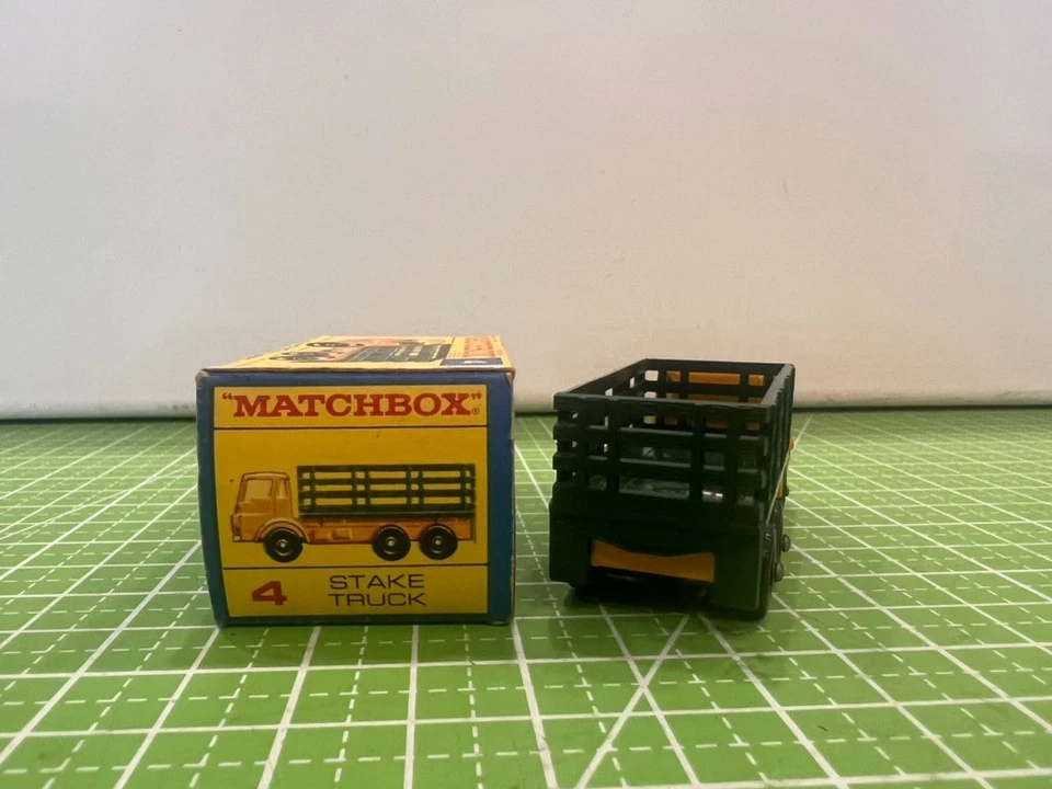 Camión de estacas Dodge Matchbox Lesney #4 1967 BPW en caja original F2 Foto 3 de 4