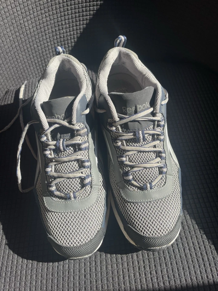 Reebok Composite Toe Work Sneakers Size 11 W Gray Black and White - Image 2 of 4
