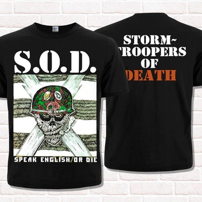 S.O.D. ''Speak English or Die'' T-Shirt (1985). Crossover Thrash Metal.