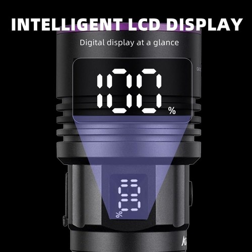 SV117 365nm Torcia UV 70W Potente Luce Nera Display Digitale Ricarica USB... - Foto 8 di 8