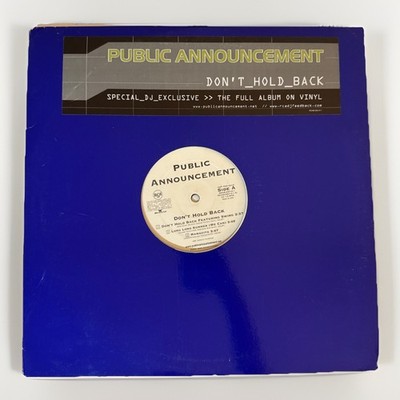 Public Announcement   Don t Hold Back 12  DJ Promo (2 Different Discs) RCA/BMG