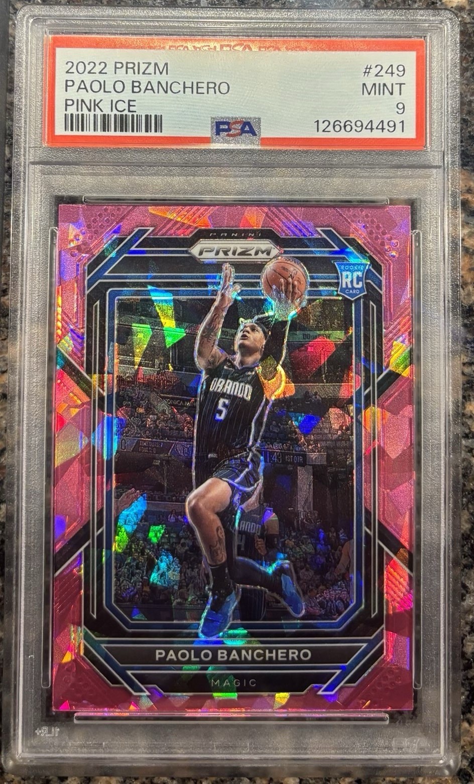 2022 Prizm Pink Ice #249 Paolo Banchero Rookie PSA 9 Magic
