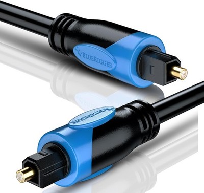 BlueRigger Toslink - Digital Optical Audio Cable - 25FT - (Fiber Optic Cable,...
