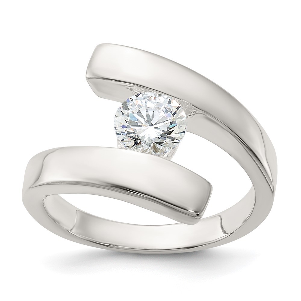 Sterling Silver Cubic Zirconia Ring Size 8 for Women 5.22gm