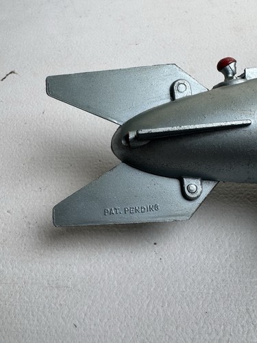 Vtg 1950s Space Age MERCURY ROCKET Metal Coin MECHANICAL BANK Working - Picture 9 of 17