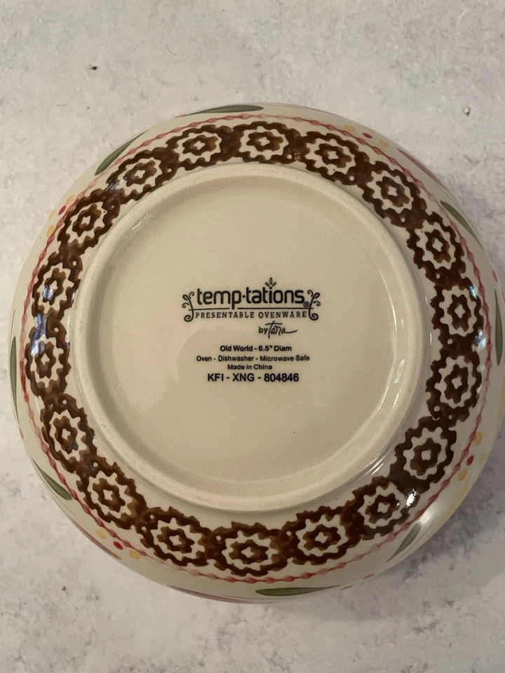 Temptations by Tara Old World Harvest/Otoño 4 piezas-Sopa-Cuencos de cereales Foto 2 de 3