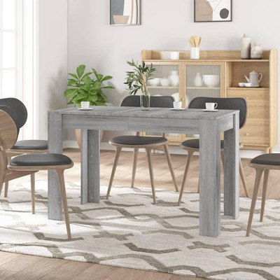Grauer Sonoma Esstisch Küchentisch Engineered Wood -120x60x76 cm