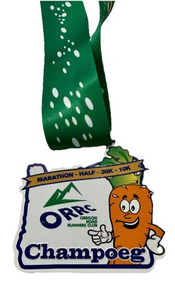 Oregon Road Runners Club ORCC Champoeg Marathon Half Finishers Race Run Medal OR