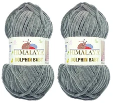 Himalaya Dolphin Baby Yarn 2 Skeins Super Bulky 100G Soft Baby Wool 264 Yards