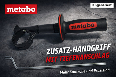 Metabo Handgriff 43 mm mit Tiefenanschlag für Bohrmaschine Haltegriff  ''kurz''