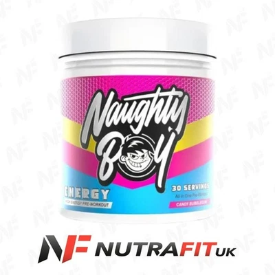 NAUGHTY BOY ENERGY pre-workout all-in-one pump energy focus booster powder 390g