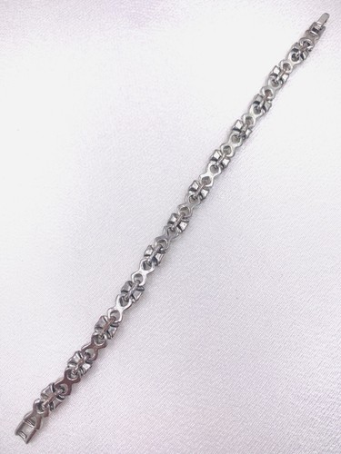 Sehr schönes Armband Florales Design mit lila Steinen 18 cm lang Silberfarben - Imagen 5 de 24