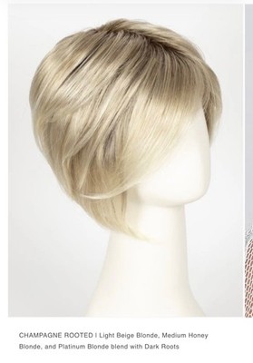 Ellen Wille Wig JAVA Lace Front Mono Crown CHAMPAGNE ROOTED Bob READ
