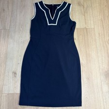 Tommy Hilfiger Cocktail Business Sheath Dress Dark Blue Size 8 Classic Preppy