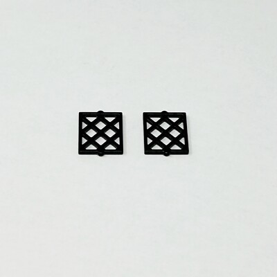 38320 LEGO Parts Window 1x2x2 Pane Lattice Diamond BLACK (2)