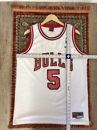 Vintage Nike Y2K Chicago Bulls Jalen Rose #5 Mens Medium Stitched Jersey NBA - Picture 8 of 10