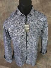 Mens Barabas Premiere Classic Fit Shirt Black Velvet Over Light Colors