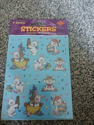 Beistle Easter Stickers 4 Sheets 1998 Brand New
