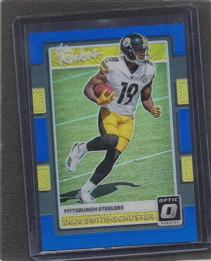 JUJU SMITH SCHUSTER 2017 DONRUSS OPTIC THE ROOKIES BLUE HOLO RC #D 123/149