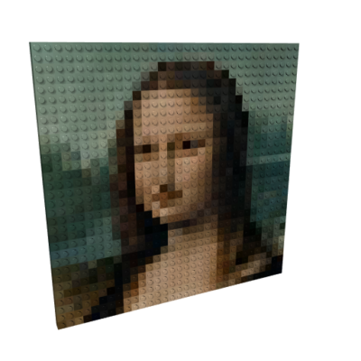 Portrait 100% Lego 32x32 (25x25cm) La Joconde or yours! 15 days