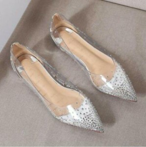 clear pointy shoes